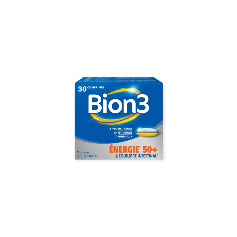 Bion3 – Énergie 50+ complément alimentaire, 30 comprimés