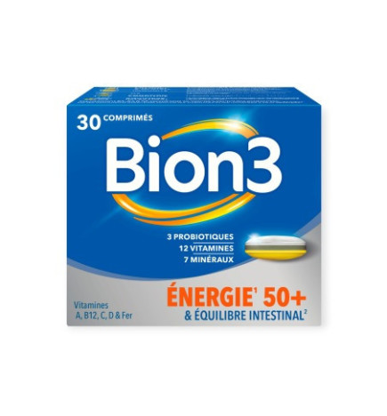 Bion3 – Énergie 50+ complément alimentaire, 30 comprimés