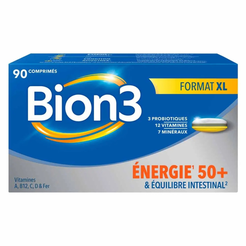 Bion3 – Complément alimentaire Vitalité 50+, 90 comprimés