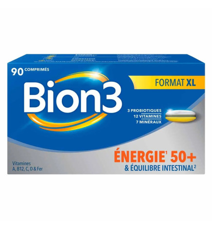 Bion3 – Complément alimentaire Vitalité 50+, 90 comprimés