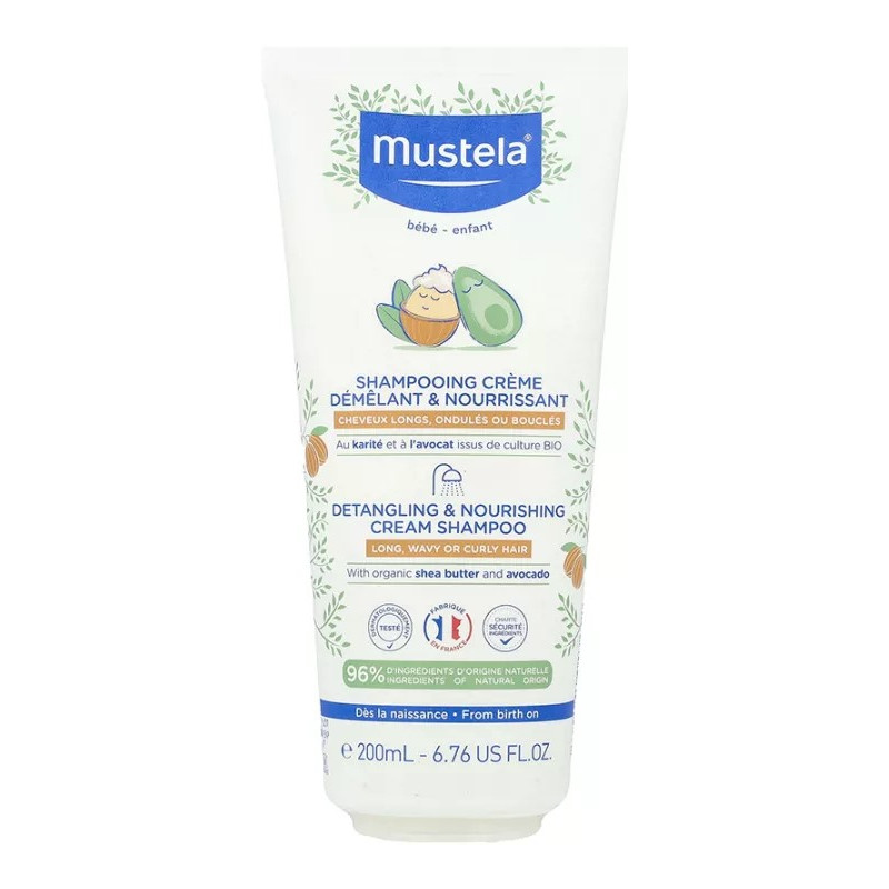 Mustela - Shampooing Crème Démêlant & Nourrissant - Karité et Avocat bio, 200 ml Mustela - Shampooing Crème Démêlant & Nourrissant - Karité et Avocat bio, 200 ml