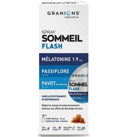 Granions - Spray Sommeil Flash - Endormissement rapide et relaxation, 25 ml