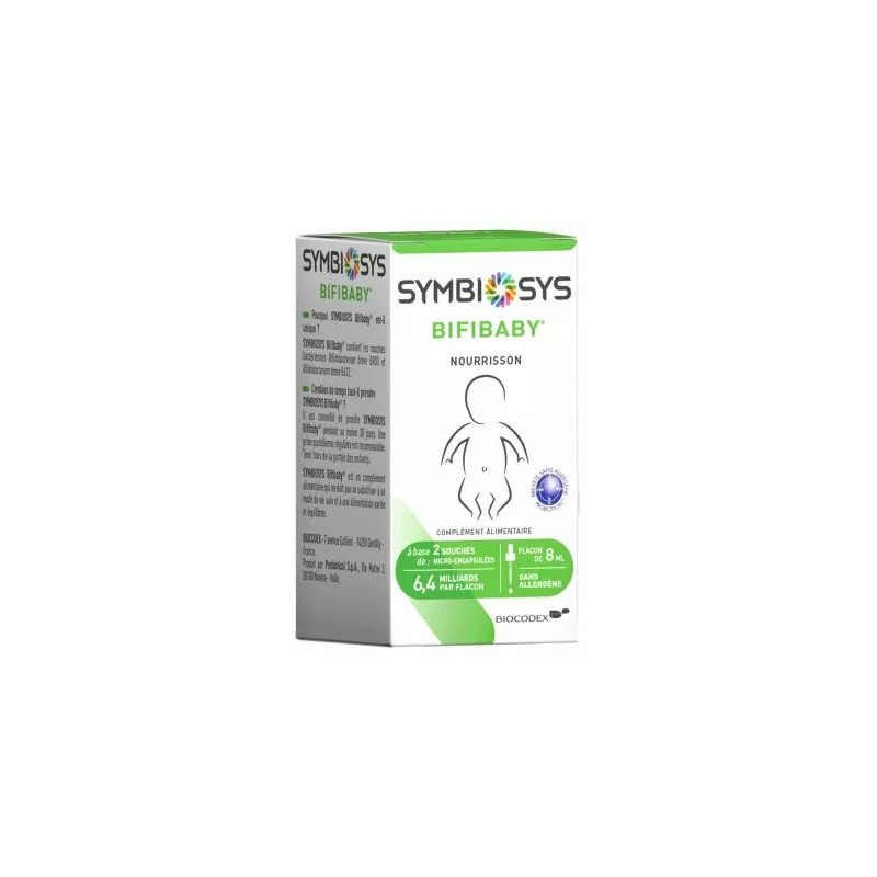 Biocodex - Symbiosys Bifibaby - Complément alimentaire nourrisson, 8 ml Biocodex - Symbiosys Bifibaby - Complément alimentaire nourrisson, 8 ml