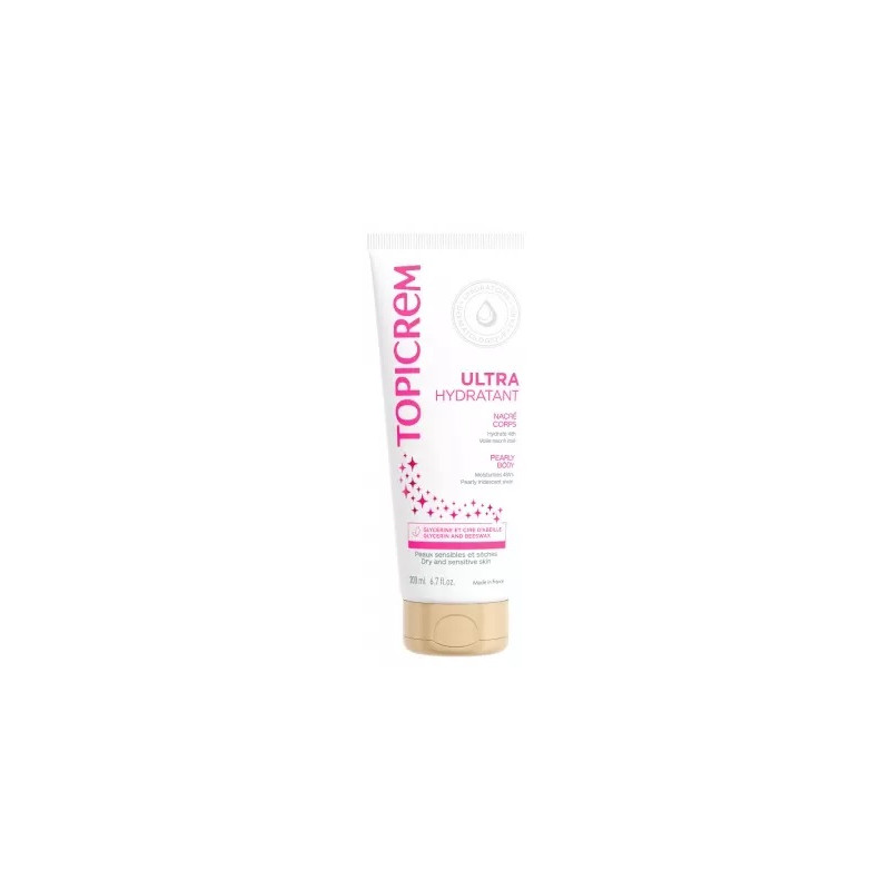 Topicrem - Ultra-Hydratant Nacré Corps - Lait sublimateur hydratant 24h, 200 ml