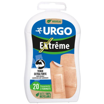 Urgo - Pansements Extrême - Tenue extra forte & tissu indéchirable, 20 unités