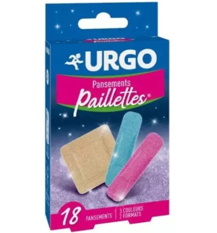 Urgo - Pansements Paillettes – 18 pansements, 2 formats