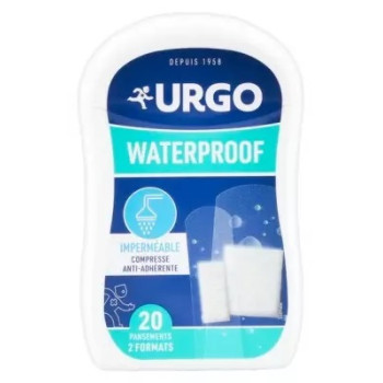 Urgo - Waterproof - Pansements prédécoupés imperméables & discrets, 20 unités
