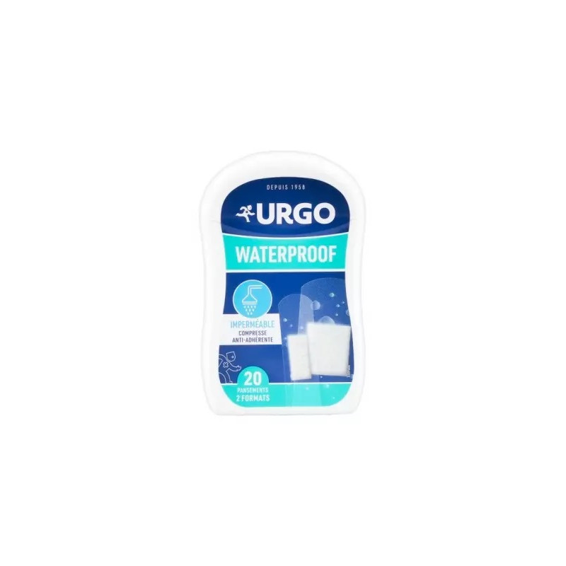 Urgo - Waterproof - Pansements prédécoupés imperméables & discrets, 20 unités Urgo - Waterproof - Pansements prédécoupés imperméables & discrets, 20 unités