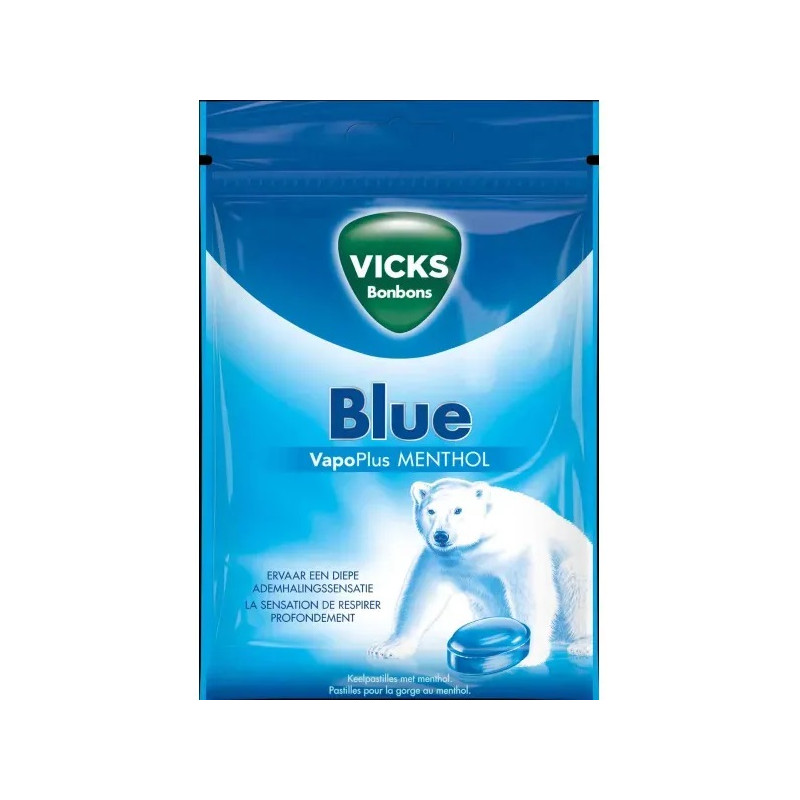 Vicks - Bonbons Menthe Verte - Fraîcheur immédiate & apaisent la gorge – 72 g