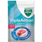 Vicks - Bonbons Triple Action - Pastilles fourrées cassis & menthol – Vitamine C & zinc, 72 g
