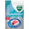 Vicks - Bonbons Triple Action - Pastilles fourrées cassis & menthol – Vitamine C & zinc, 72 g