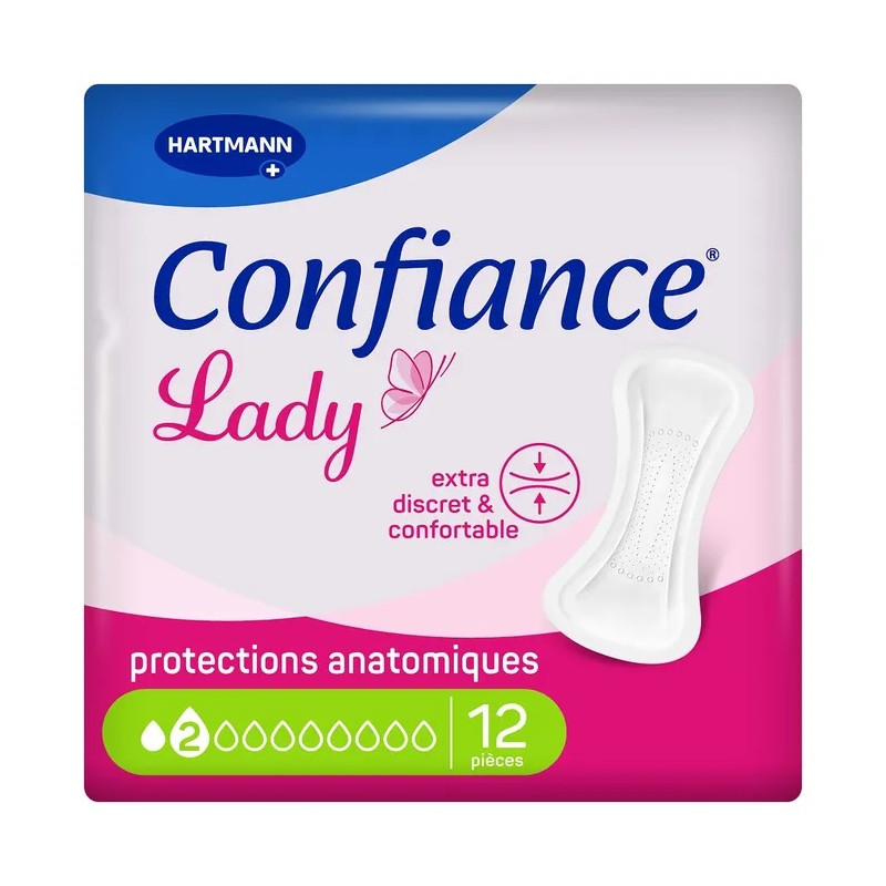 Confiance - Lady 2 Gouttes - Protections anatomiques femmes – 14 protections