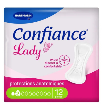 Confiance - Lady 2 Gouttes - Protections anatomiques femmes – 14 protections