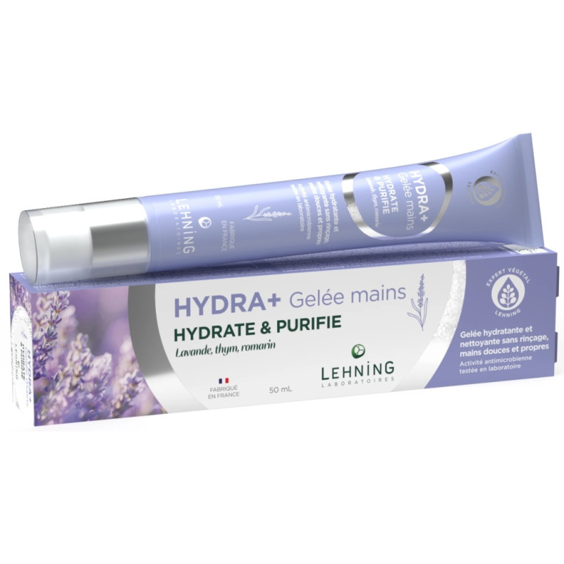 HYDRA+ – Gelée Mains Hydratante & Purifiante – Sans Rinçage – 50 ml