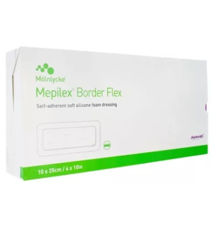 Mölnlycke – Mepilex Border Flex – Pansement – 10 x 10 cm – Boîte de 16