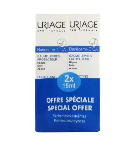 Uriage - Bariéderm Cica Baume Lèvres Protecteur – Lot de 2 x 15 ml