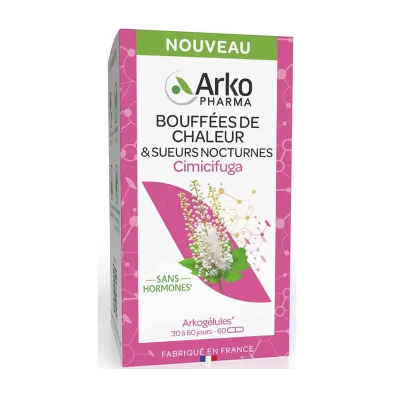 Arkopharma - Arkogélules® Cimicifuga – Ménopause & Confort – 60 gélules