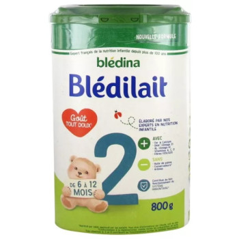 Blédina - Blédilait 2ème Âge - Lait en poudre – De 6 à 12 mois, 800 g