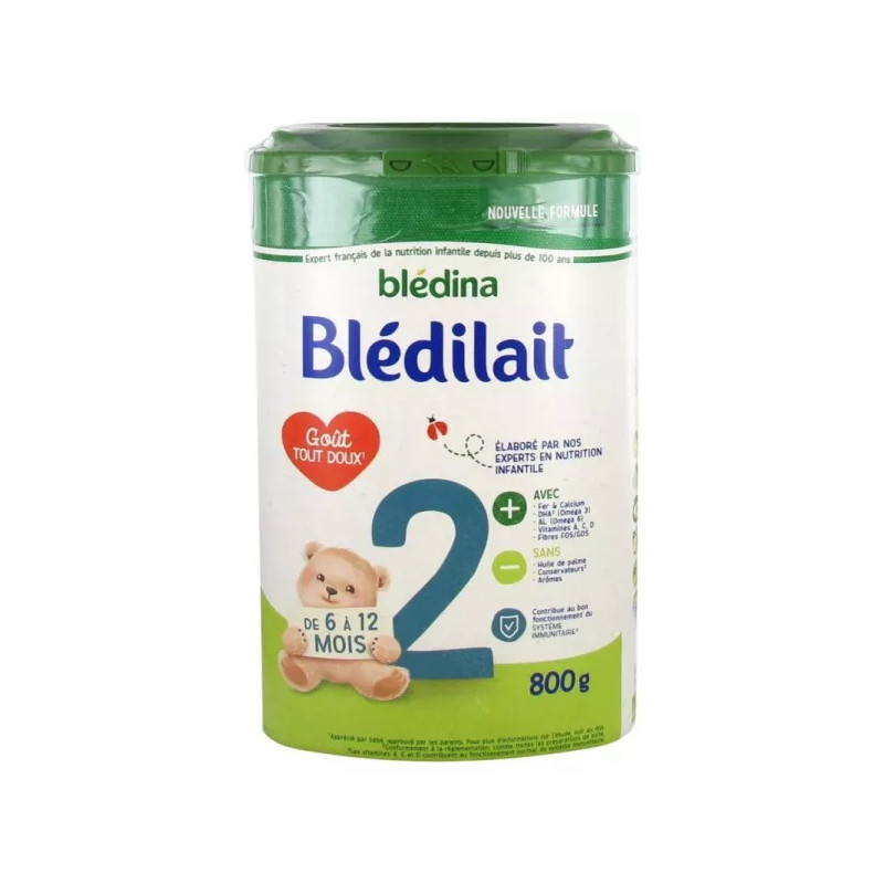 Blédina - Blédilait 2ème Âge - Lait en poudre – De 6 à 12 mois, 800 g