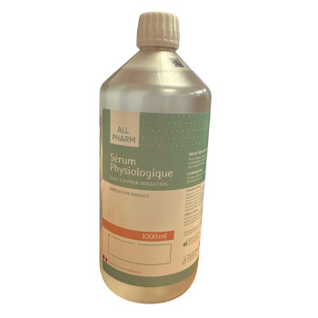 All Pharm - Sérum Physiologique - Irrigation nasale et hygiénique – NaCl 0,9 %, 1000 ml