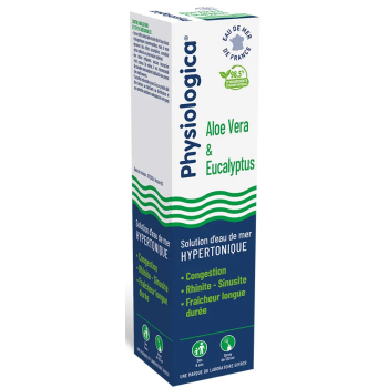 Physiologica – Spray nasal hydratant et rafraîchissant - Aloe Vera & Eucalyptus, 120 ml