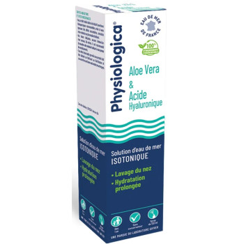 Gifrer - Physiologica Solution d’Eau de Mer Isotonique Aloe Vera & Acide Hyaluronique, 120 ml
