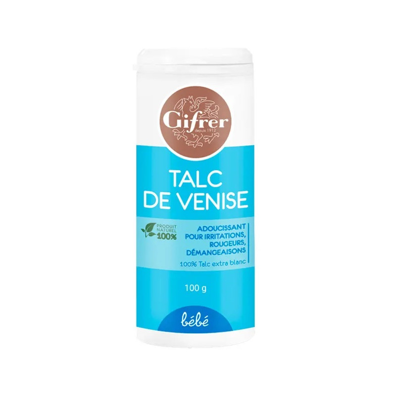 Gifrer - Bébé Talc de Venise – Adoucissant irritations & rougeurs, 100 g Gifrer - Bébé Talc de Venise – Adoucissant irritations & rougeurs, 100 g