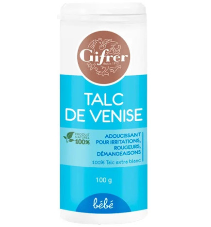 Gifrer - Bébé Talc de Venise – Adoucissant irritations & rougeurs, 100 g
