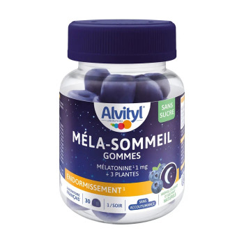 Alvityl - Méla-Sommeil Gommes – Mélatonine 1 mg & plantes, 30 gommes