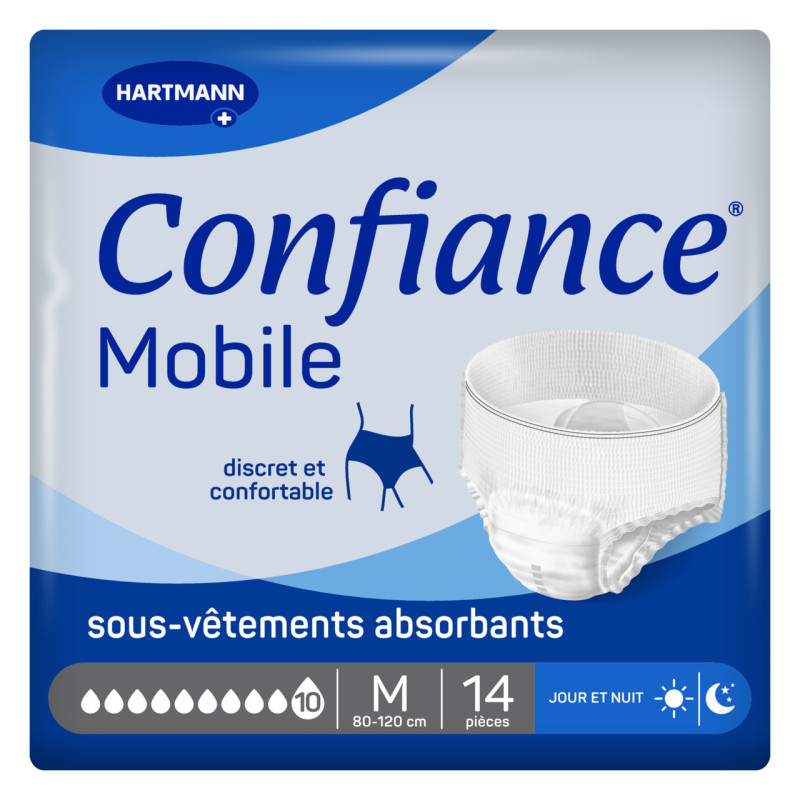 Hartmann – Confiance Mobile Culotte d’incontinence 10 gouttes, Taille M