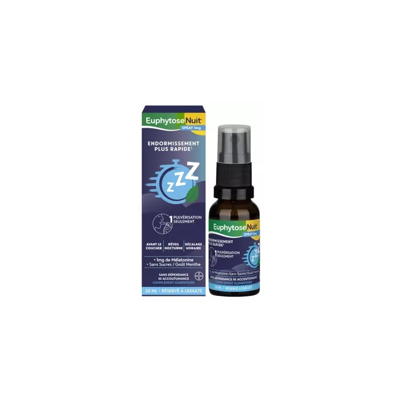 Bayer – Euphytose Nuit Spray Mélatonine, 20 ml Bayer – Euphytose Nuit Spray Mélatonine, 20 ml