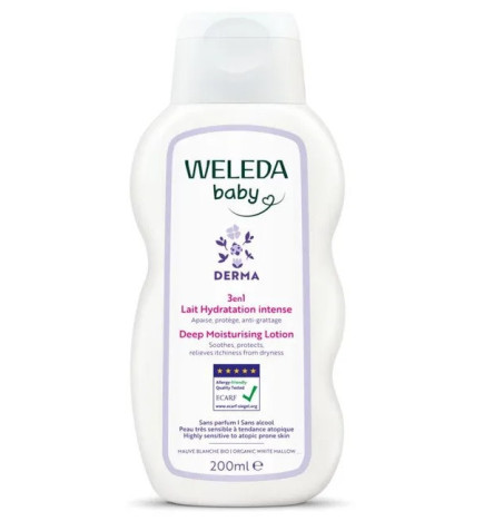 Weleda – Baby Derma Lait Corps Hydratation Intense, 200 ml
