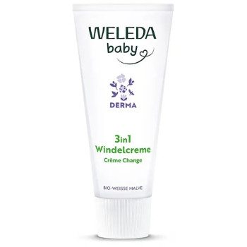 Weleda – Baby Derma Crème Change 3 en 1 à la Mauve Blanche Bio, 50 ml