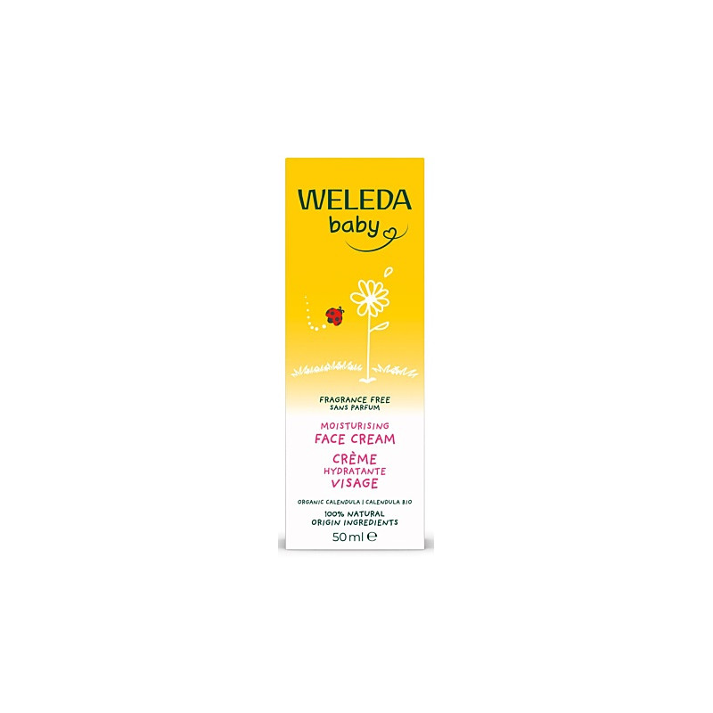 Weleda – Baby Crème Hydratante Visage au Calendula Bio Sans Parfum, 50 ml Weleda – Baby Crème Hydratante Visage au Calendula Bio Sans Parfum, 50 ml