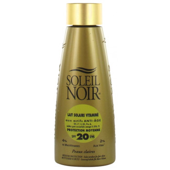 Soleil Noir – Lait Solaire Vitaminé Protection Moyenne SPF20, 150 ml