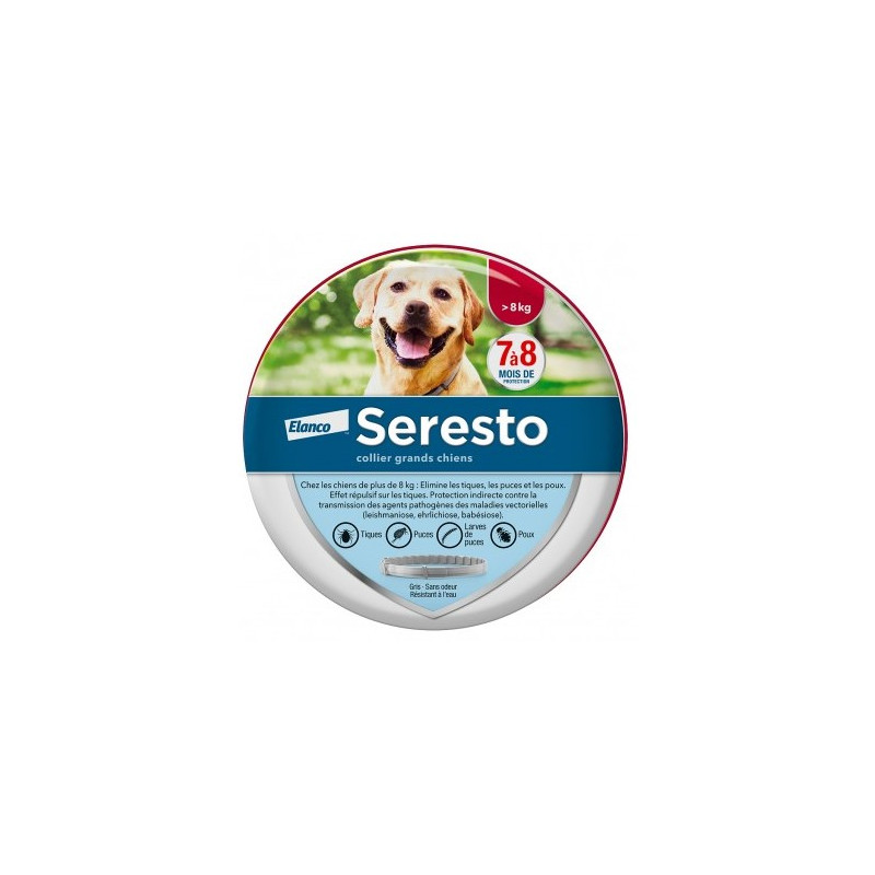 Seresto – Collier Antiparasitaire pour Grands Chiens, 70 cm