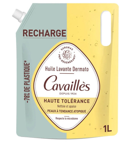 Rogé Cavaillès – Huile Lavante Apaisante Éco-Recharge, 1 L