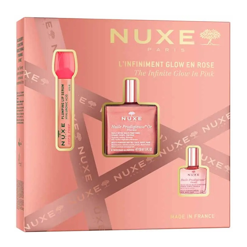 Nuxe – Coffret Noël L’Infiniment Glow en Rose, 50 ml + 10 ml + 8 ml Nuxe – Coffret Noël L’Infiniment Glow en Rose, 50 ml + 10 ml + 8 ml