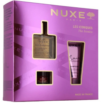 Nuxe – Coffret Les Iconiques, 50 ml + 15 g + 50 ml