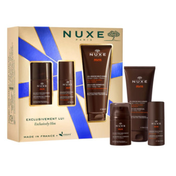 Nuxe – Coffret Noël Exclusivement Lui, 3 soins 200 ml + 50 ml + 50 ml