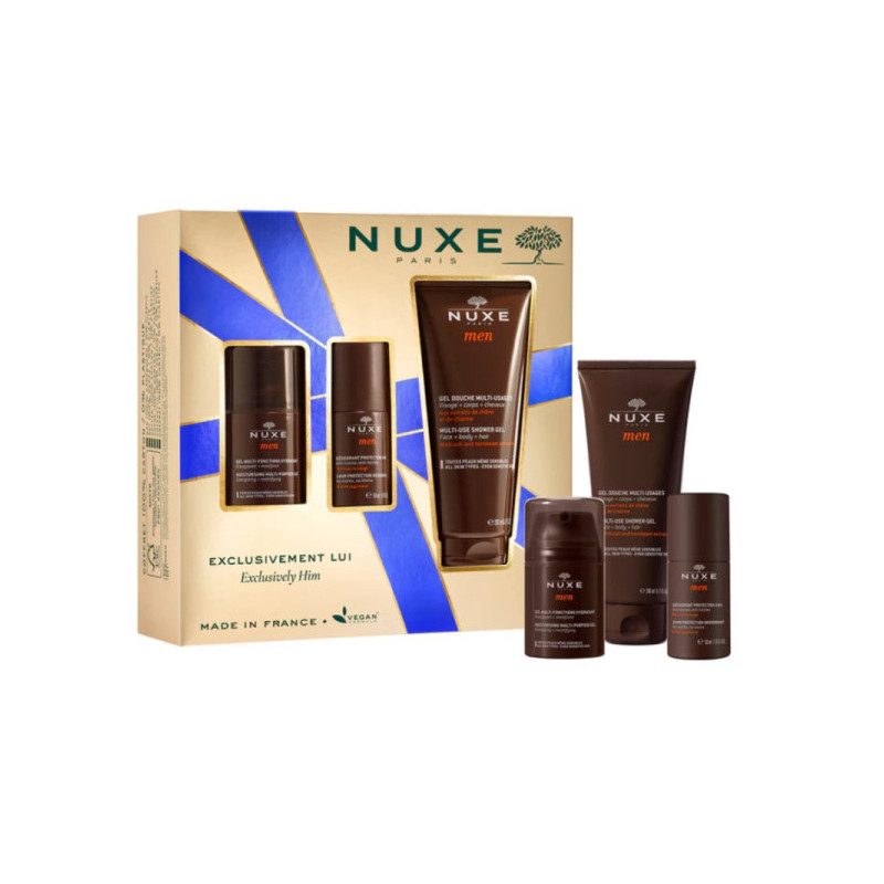 Nuxe – Coffret Noël Exclusivement Lui, 3 soins 200 ml + 50 ml + 50 ml Nuxe – Coffret Noël Exclusivement Lui, 3 soins 200 ml + 50 ml + 50 ml