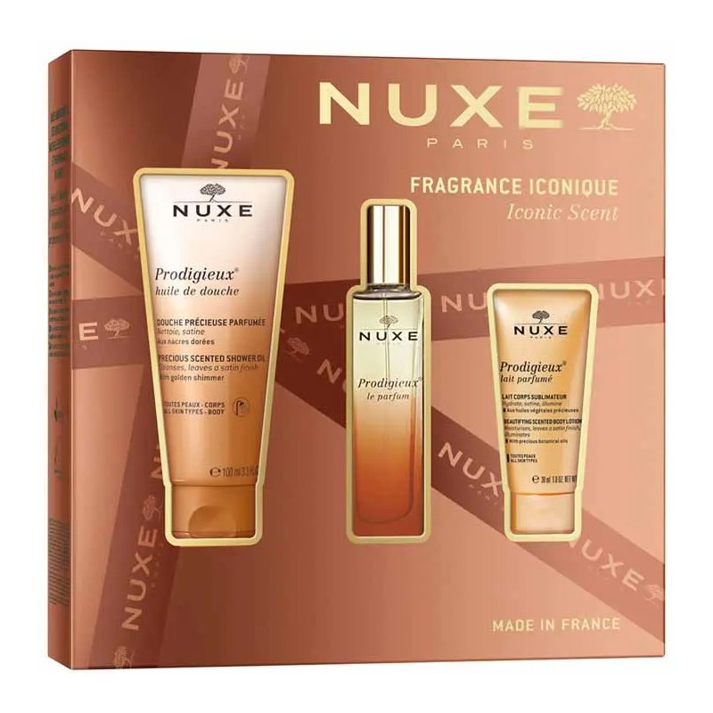 Nuxe – Prodigieux Coffret Fragrance Iconique, 30 ml + 100 ml + 30 ml Nuxe – Prodigieux Coffret Fragrance Iconique, 30 ml + 100 ml + 30 ml