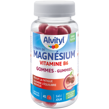 Alvityl – Magnésium Vitamine B6 Cerise 45 Gummies