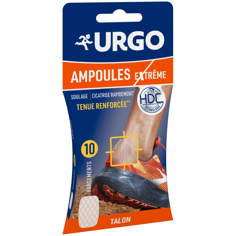 Urgo - Pansements Ampoules Extrême Grand Format – 6,8 x 4,2 cm, 10 unités