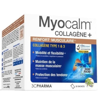 3C Pharma – Myocalm Collagène+ Renfort musculaire, 30 sachets