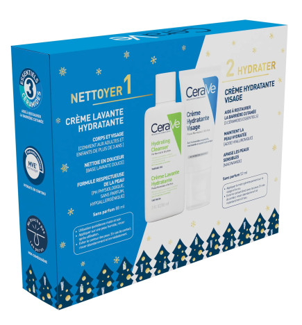 Cerave – Coffret Hydratation Visage & Corps, Édition Noël