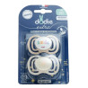 Dodie – Extra Sucette Anatomique Silicone Jour & Nuit +6 mois, 2 unités