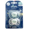 Dodie – Extra Sucette Anatomique Silicone Nuit +18 mois, 2 unités