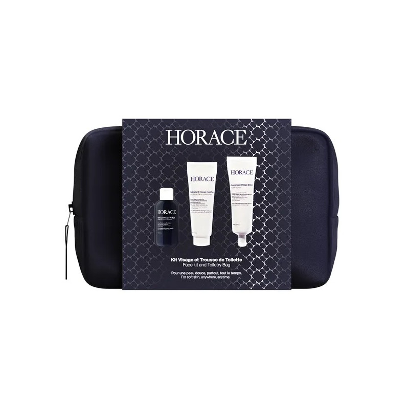 Horace – Kit Visage Complet (Nettoyant Purifiant 80 ml + Hydratant Matifiant 75 ml + Gommage Doux 75 ml) Horace – Kit Visage Complet (Nettoyant Purifiant 80 ml + Hydratant Matifiant 75 ml + Gommage Doux 75 ml)