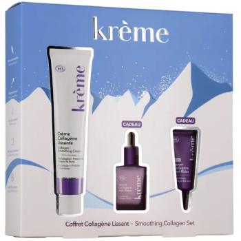Krème – Coffret Collagène Lissant Bio (Crème 50 ml + Sérum 5 ml + Sérum Yeux 5 ml offert